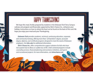 A happy Thanksgiving card with a msg written in it.